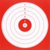 Cibles rouges 14x14cm x100 - BO