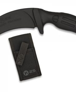 Couteau d'entraînement incurvé caoutchouc noir - K25
