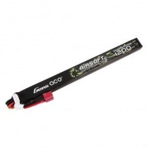 Batterie LiPo 11.1V 1200mAh 25C Stick Genspow pour réplique AEG airsoft avec connecteur T-Dean