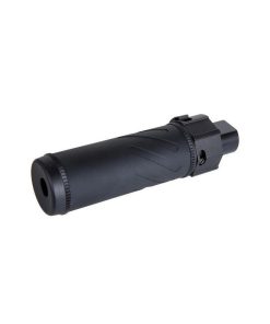 Silencieux SOCOM Mini QD Style B 5KU noir monté sur cache-flamme