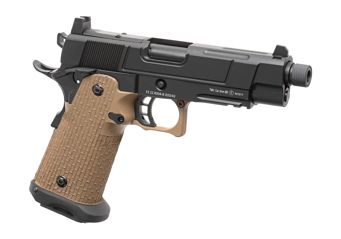 Army Armament R504 Full Metal GBB noir FDE vue droite