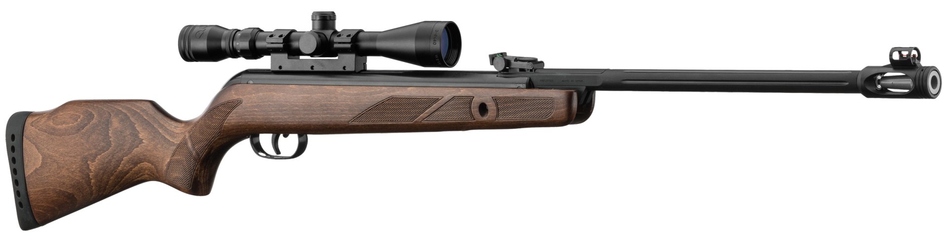 Gamo Hunter 440 AS 4,5 mm avec lunette vue droite