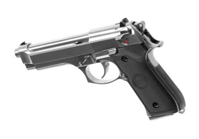 M9 A1 V2 Full Metal WE silver vue gauche