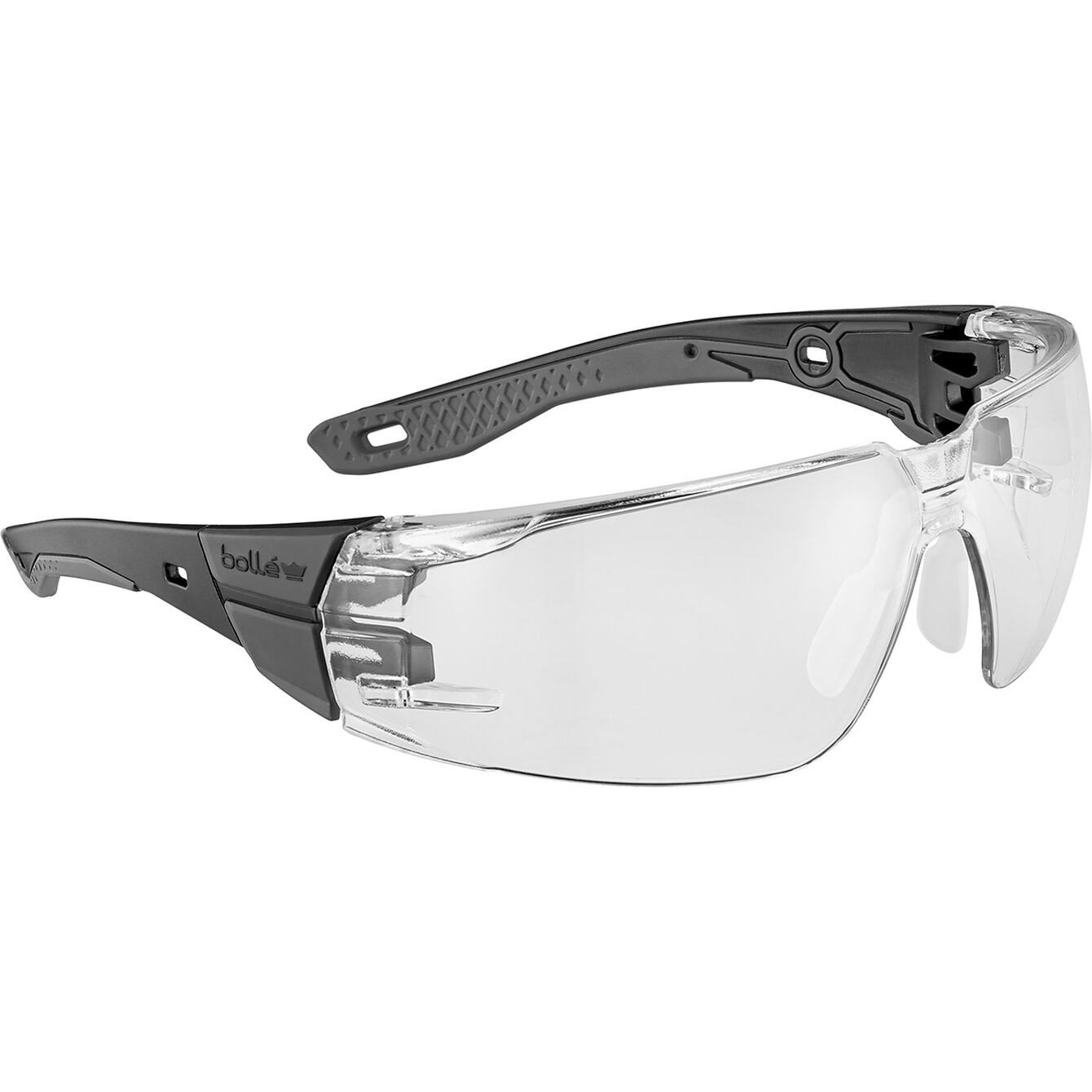 Lunettes Bollé Safety Rush+ 2.0 incolores avec branches noires