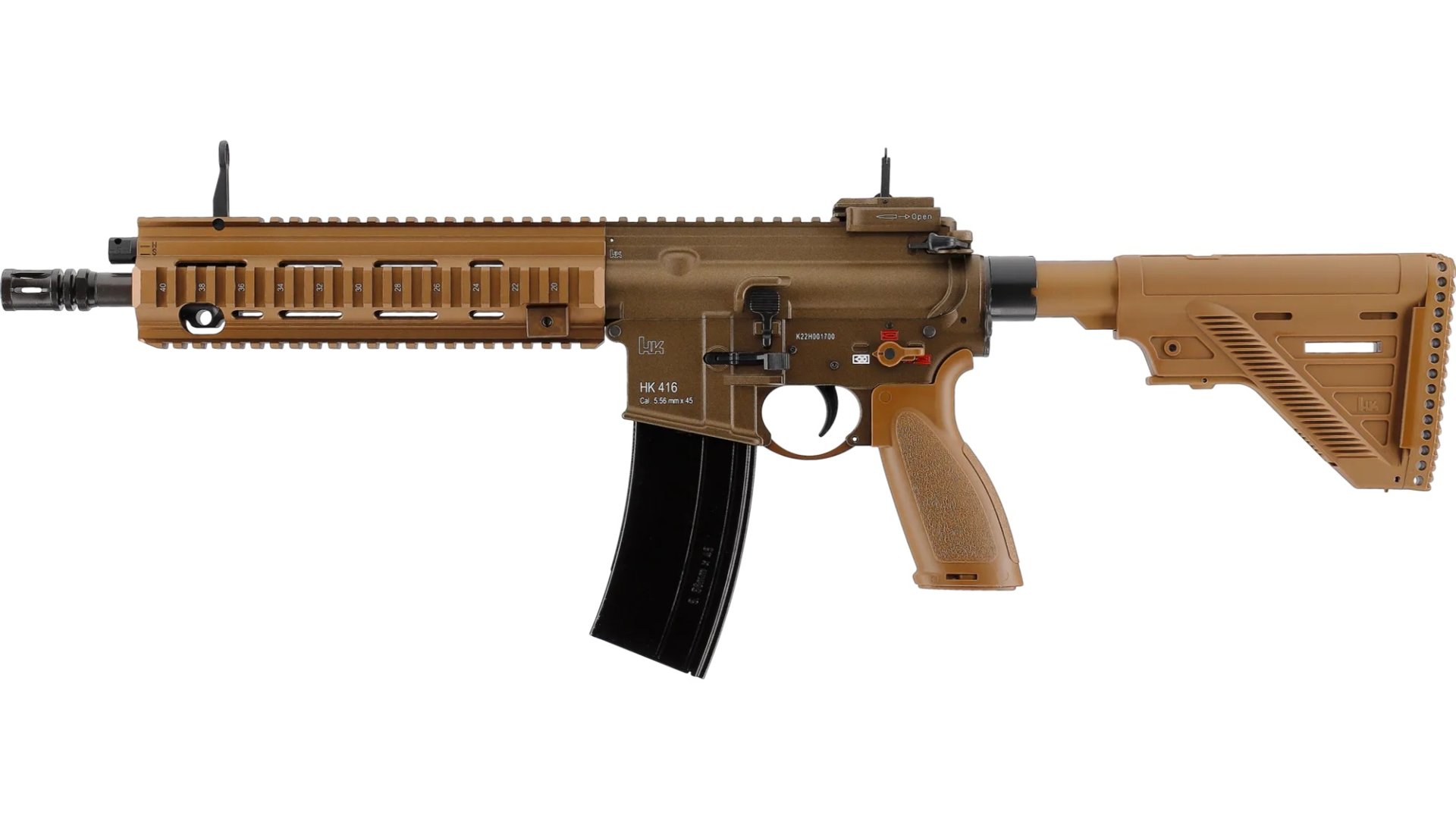 Réplique airsoft HK416 A5 Gen 3 TAN Umarex vue gauche