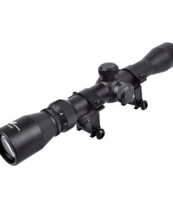 Lunette JS-Tactical 3-9x32 noire vue de dos en trois-quarts