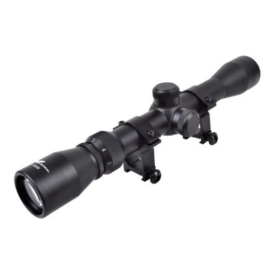 Lunette JS-Tactical 3-9x32 noire vue de dos en trois-quarts