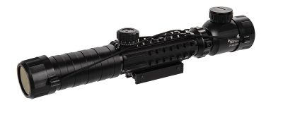 Lunette Lancer Tactical 3-9x32 EG noire vue de côté gauche