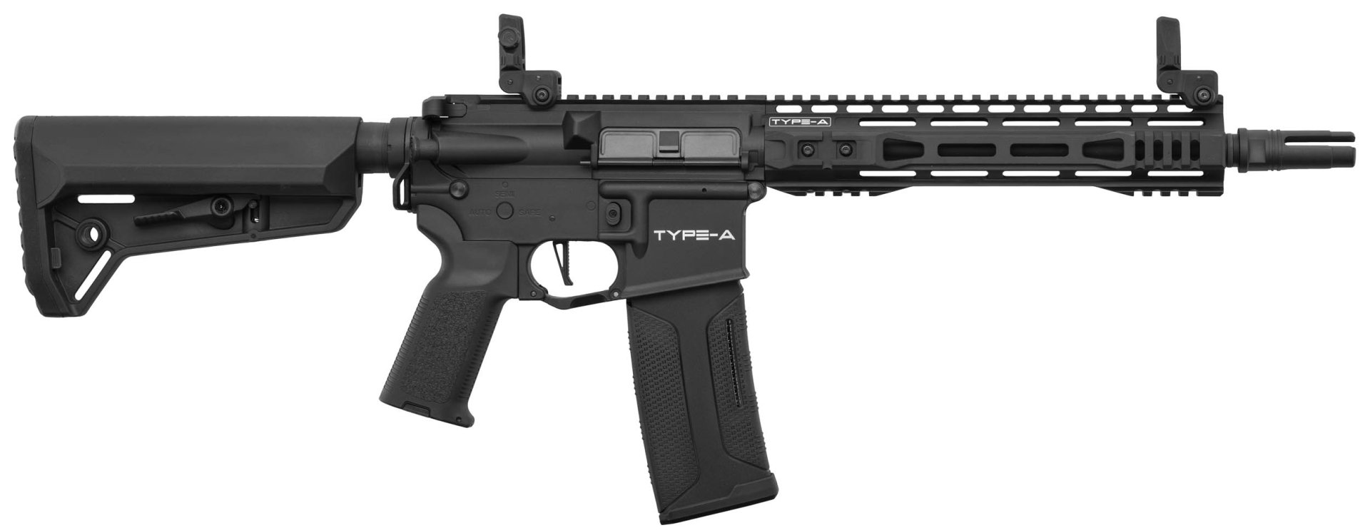 Réplique airsoft Lancer Tactical SPR Type-A 10 pouces Gen 2 noire vue droite