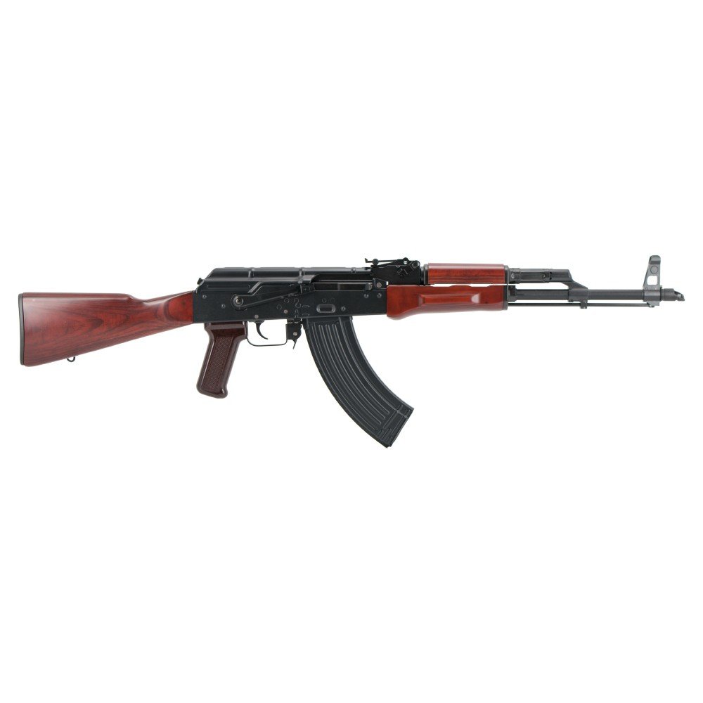Réplique airsoft Tokyo Marui AKM GBBR noir et imitation bois vue droite