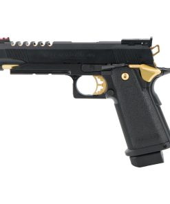Pistolet airsoft Tokyo Marui Hi-Capa 5.1 Gold Match noir et doré vue gauche