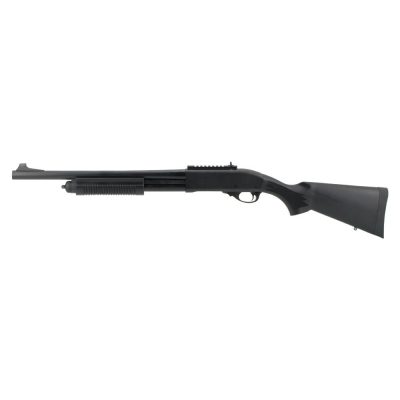 Fusil à pompe airsoft Tokyo Marui M870 Tactical noir vue gauche