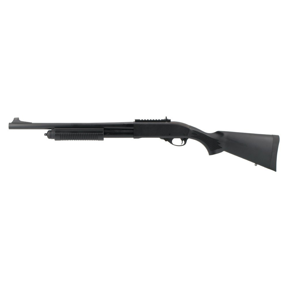 Fusil à pompe airsoft Tokyo Marui M870 Tactical noir vue gauche