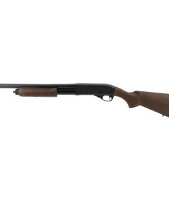 usil à pompe airsoft Tokyo Marui M870 Wood Stock noir et imitation bois vue gauche